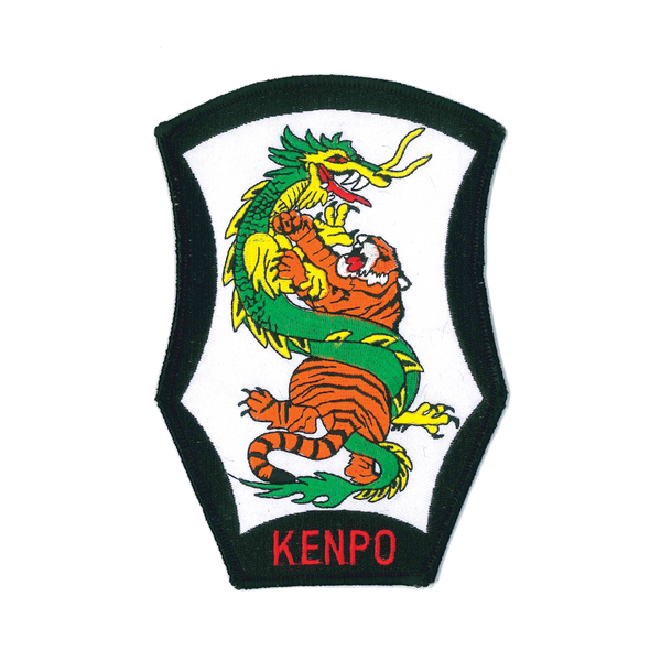 1174 Kenpo Tiger and Dragon Patch 6.75"H