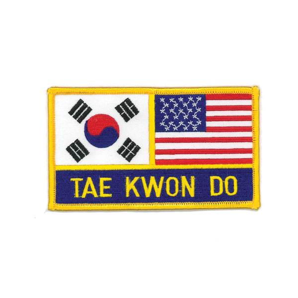 1135 KOR/USA TKD Flag Patch 4.75"W