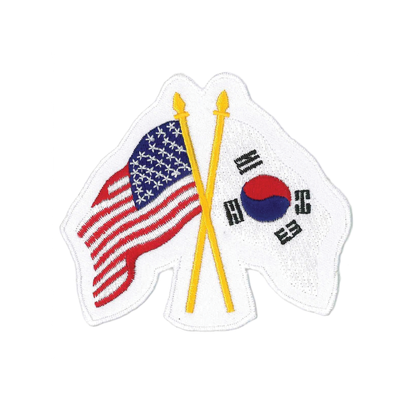 1166 - USA and Korea Patch 3.75"H