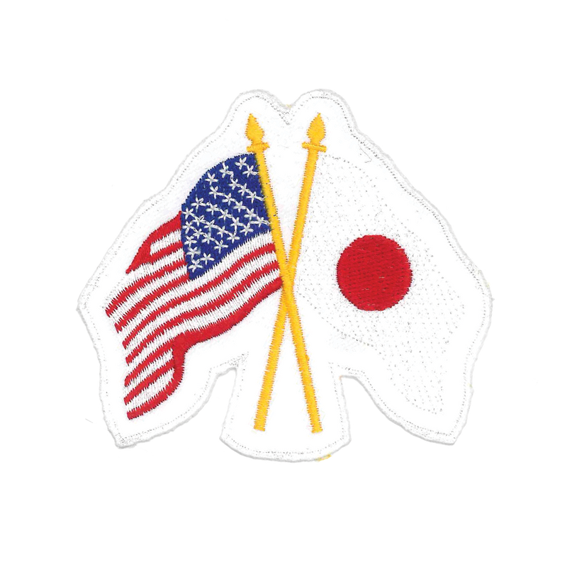 1167 USA and Japan Patch 3.75"H