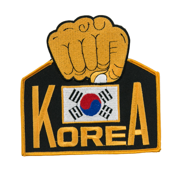 1169 Korean Flag and Fist Patch 5"