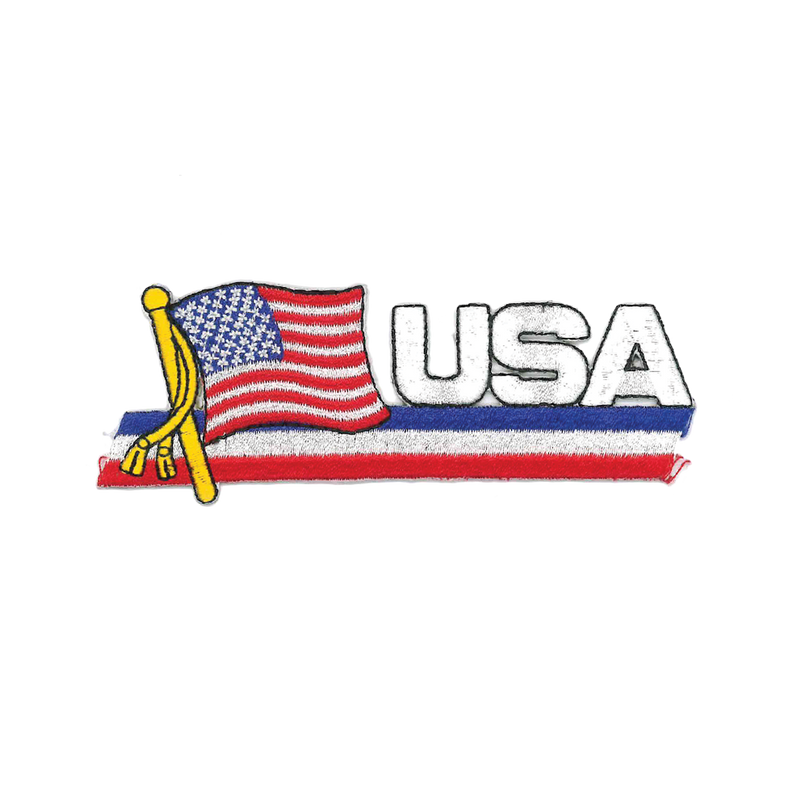 1181 USA Flag Patch 4"W