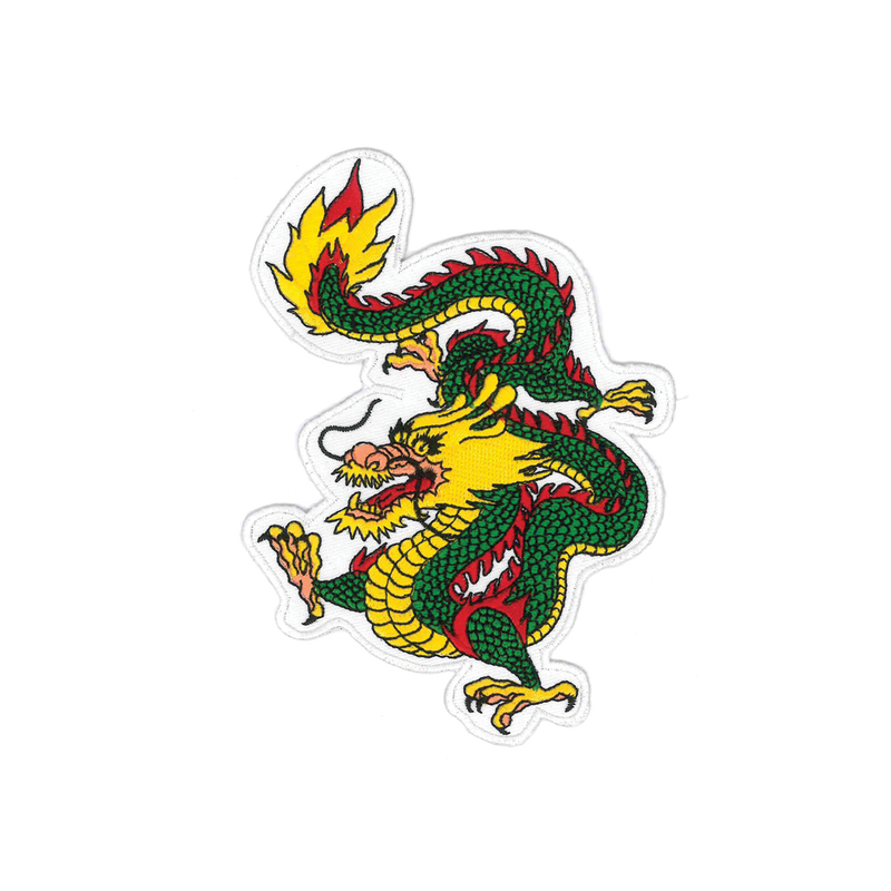 1214 Gold Dragon Patch 6"H