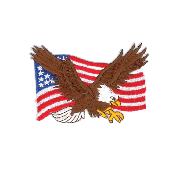1232 Eagle Flag Patch 3.5"W