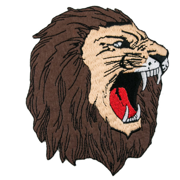 1236 Lion Head Patch 5"
