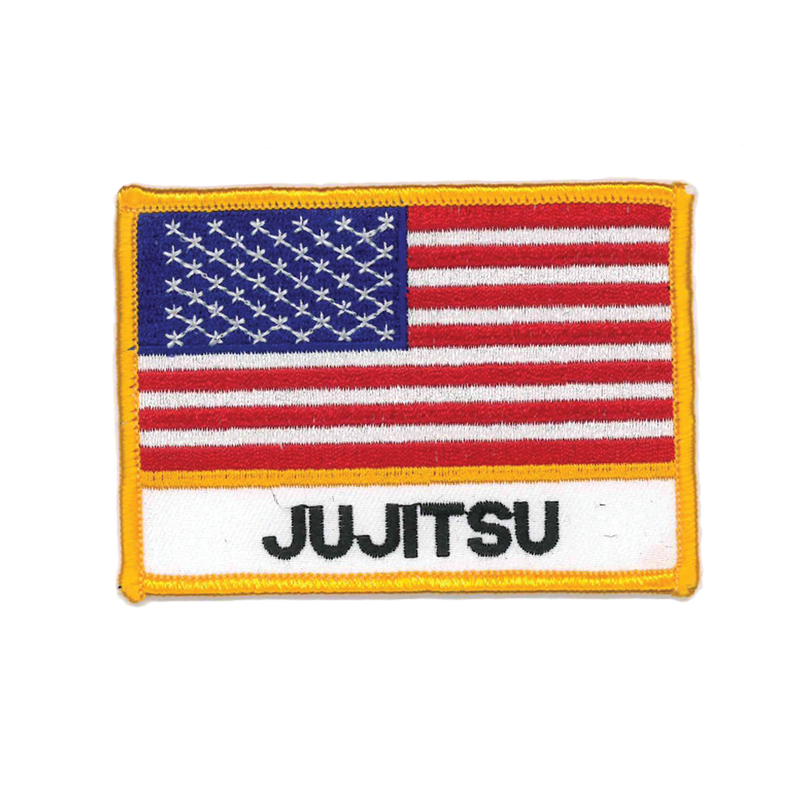 1343 US Flag Jiu Jitsu Patch 4"W