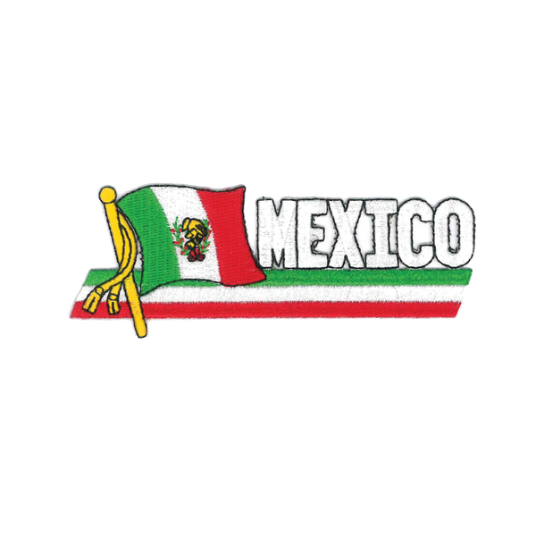 1409 Mexican Flag Patch 4.5"W
